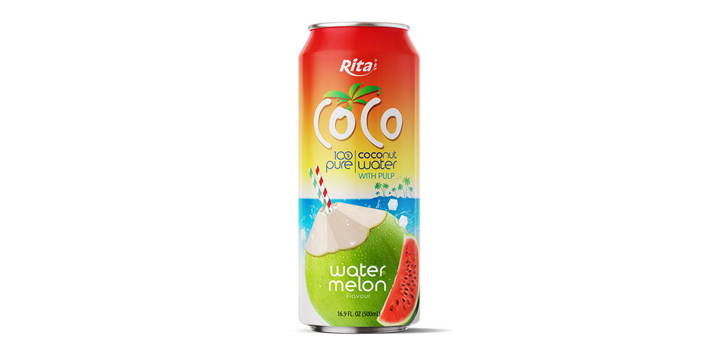 500ml Can Coco Water With Watermelon Flavor